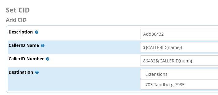 объект Set Caller ID